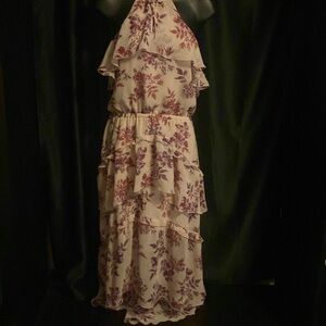 Express ruffles pink dress